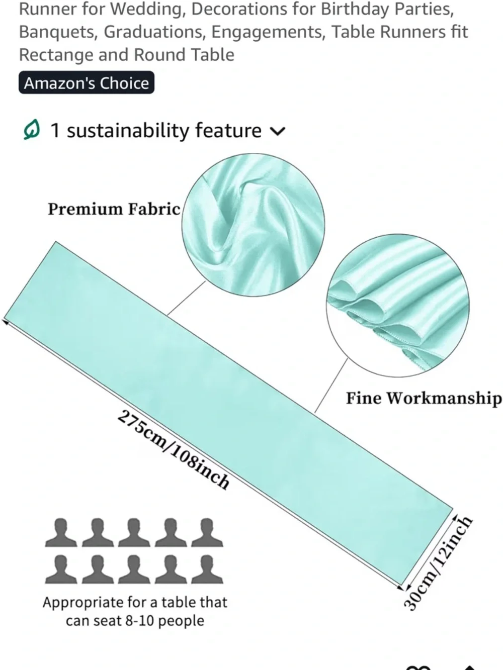 Light Blue Table Runners